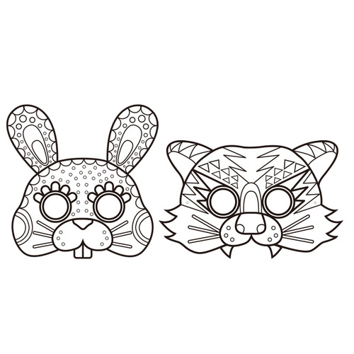 [ARTIBABA]패턴 동물 칼라링 마스크 (토끼/호랑이)